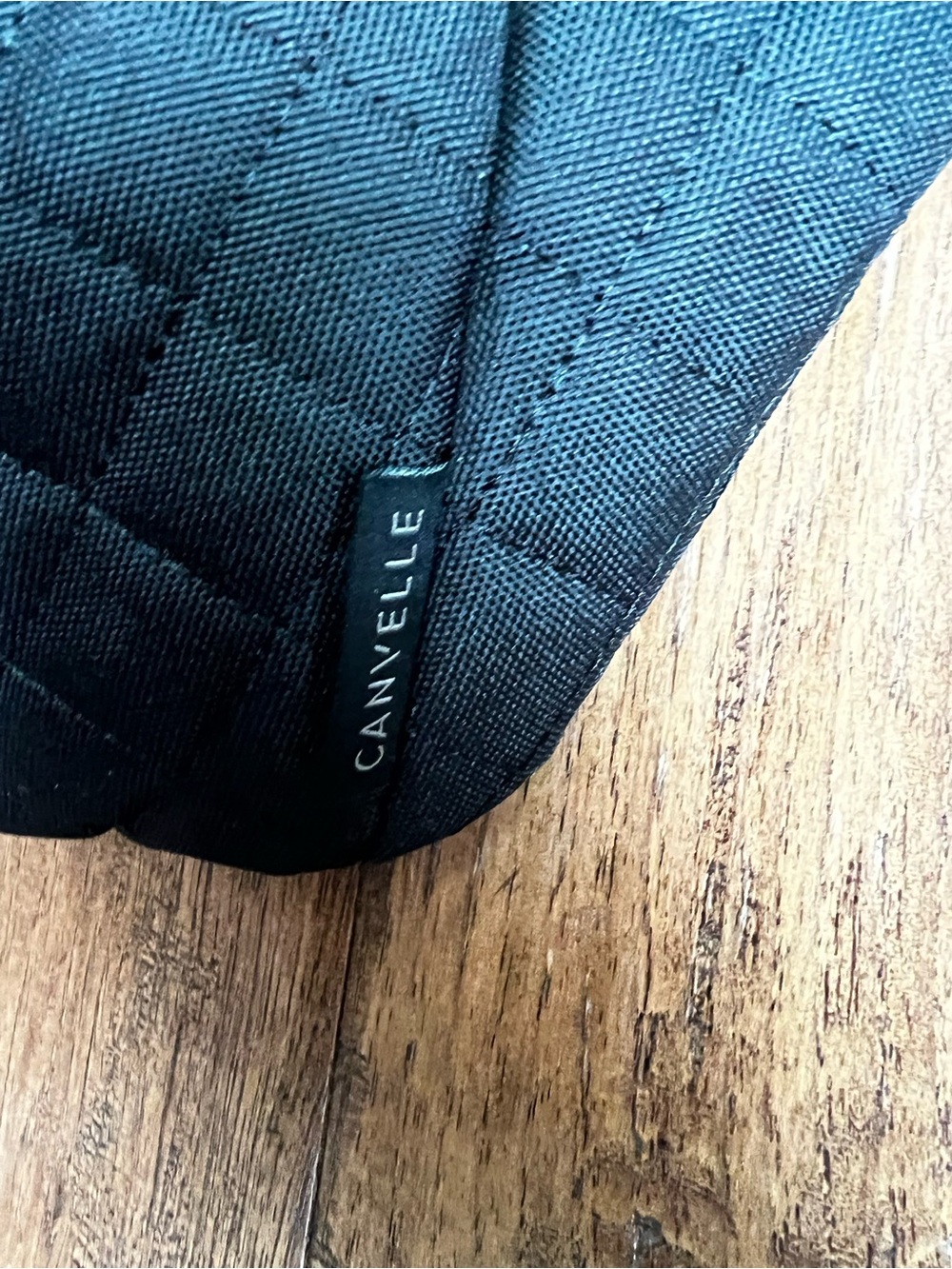 Quilted Black Crossbody Belt Bag with Adjustable Strap - Picture 2 of 4